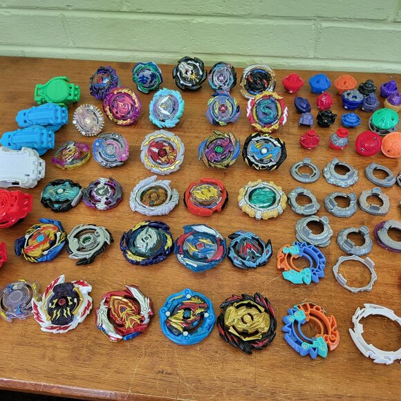 Beyblade BIG LOT Burst Quad Drive Metal Plastic Assorted Parts Launchers Toys T7 - Picture 1 of 9